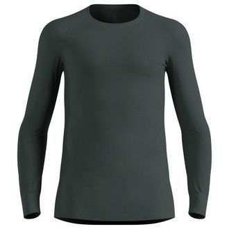 Odlo Base Layer Top Crew Neck L/S Active Warm Eco Kunstfaserunterw&auml;sche f&uuml;r Herren | grau