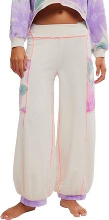 Free People Summer Loving Joggers in Ivory Combo at Nordstrom, Size X-Small