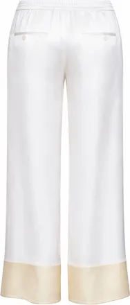 Toteme Womens Trousers Satin Drawstring White Viscose