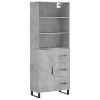 Berkfield Home Highboard Concrete Grey 69.5x34x180 cm Engineered Wood