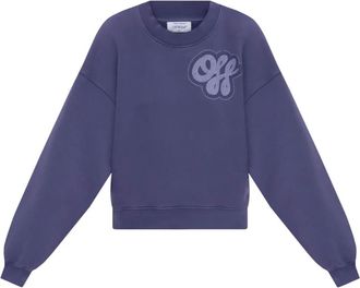 Off-white Felpa in cotone con stampa - Viola