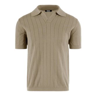 Bomboogie Camisa Polo de Algod&oacute;n con Cuello en V - Knitwear - Hombre - Beige - 2XL