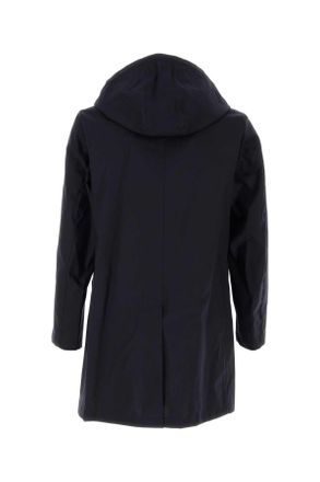 Mackintosh Mens Navy Blue Cotton Cambridge Raincoat Exterior: Giubbini
