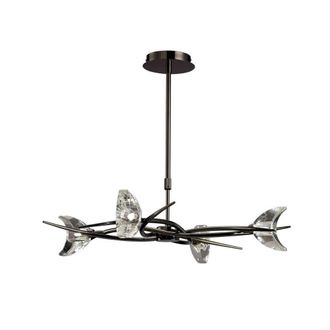 Netlighting Eclipse Telescopic Semi Flush Convertible 4 Light G9 Black Chrome