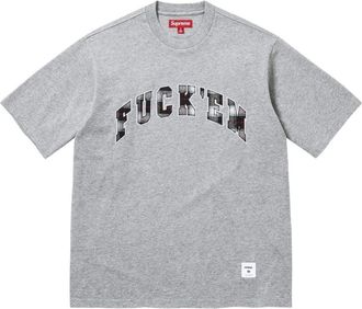 SUPREME SS26 Fuck Em Plaid S/S T-Shirt Grey SUP-SS26-194-GRY