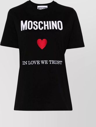 Moschino sleeve detail crew neck top