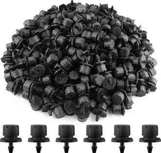 OEM Paquete De 200 Goteros Ajustables De 6,35 Mm Para Riego, Sistema De Riego Por Goteo Universal, Aspersores Antiobstrucci&oacute;n Para Art&iacute;culos De Jardiner&iacute;a