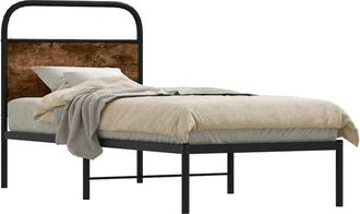 vidaXL Giroletto senza Materasso Rovere Fumo 75x190 cm in Truciolato - Vidaxl