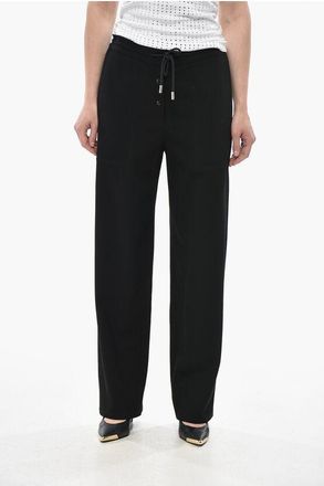 The Row Wool-Blend Pants BONNETTE with Drawstring Waist size 38