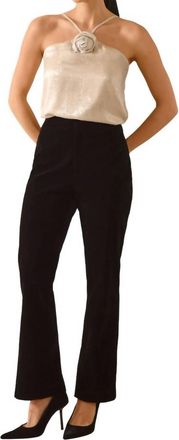 Greylin Milton Velvet Straight Leg Pant In Black