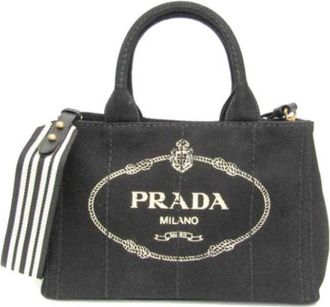 Prada Pre-owned Denim prada-bags - Dames - Vintage Shopper - Zwart - ONE Size - Denim - Vintage