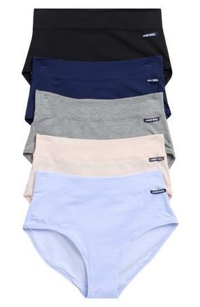 Lands End 5-Pack Soft Essential Everyday Cotton Briefs in Sky Stripe Pack at Nordstrom Rack, Size X-Large