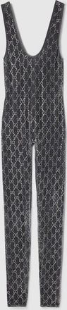 Gucci GG Crystal Embroidered Jumpsuit, Grey, Ready-to-wear