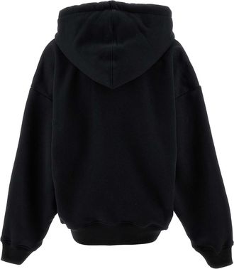 Off-white Womens Black Cotton Hoodie Clothing