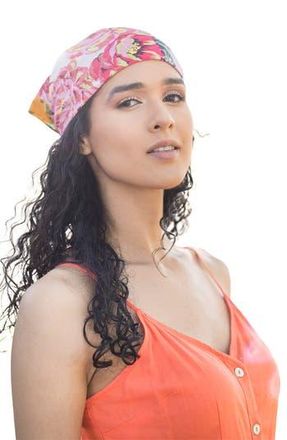 Saachi Floral Print Scarf in Yellow at Nordstrom Rack