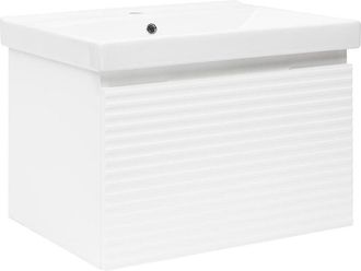 Puma Naturel Mueble De Ba&ntilde;o Con Lavabo Naturel Savona 78x43x44,8 Cm, Blanco Brillante (savona80biu1)