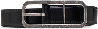 Dolce & Gabbana Riem van geborsteld kalfsleer - Heren - Riemen - Zwart - 95 CM - Leer - Accessoires