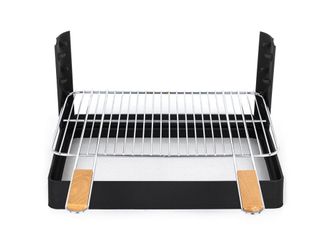 Somagic Barbacoa de carb&oacute;n de hierro fundido y acero negro