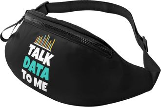 Generic Talk Data To Me Waist Bag Waist Packs Adjustable Fanny Packs For Women Workout Men 14X35Cm