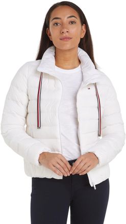 Tommy Hilfiger Women Down-filled Jacket Packable Padded Winter, White (Th Optic White), M