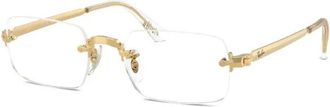 Ray-Ban RB3928V Gold-Trimmed Rimless Eyeglasses - Gold