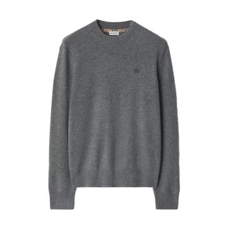 Burberry Cashmere Knitwear, male, Gray, 2XL, Mens Cashmere Grey Jumper