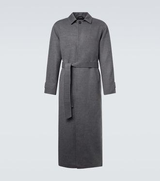Saman Amel Belted wool overcoat