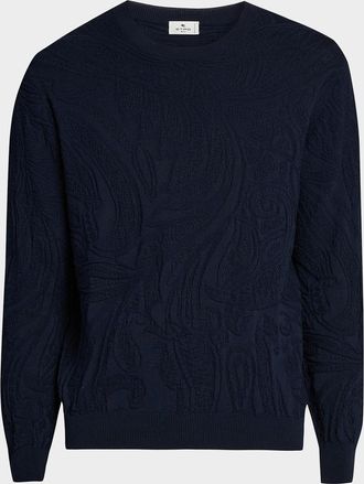 Etro Men & apos;s Roma Textural Cotton Knit Sweater