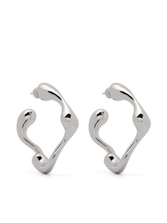 Maria Black large Splash hoops - Silver