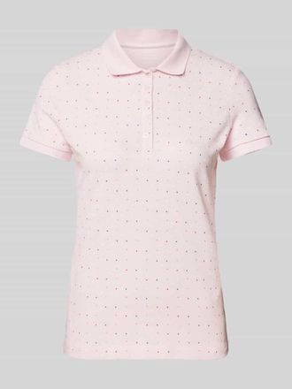 Christian Berg Regular Fit Poloshirt mit Strukturmuster in Rose, Gr&ouml;&szlig;e S