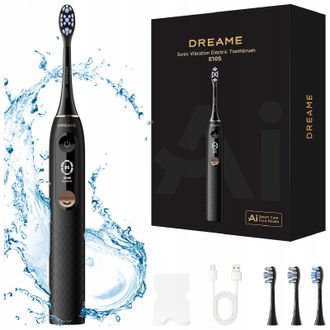 OEM Spazzolino Sonico Dreame E10s, Batteria Nera, 180 Giorni Di Autonomia, 6 Testine