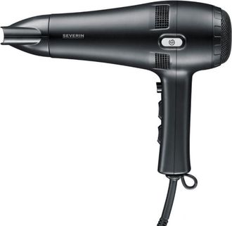 Severin Secador De Pelo Con Cable Retr&aacute;ctil Autom&aacute;tico, Secador De Pelo Con Difusor Y Concentrador Extra&iacute;bles, Potencia 2.100 W, Negro, Ht 0165 - Severin