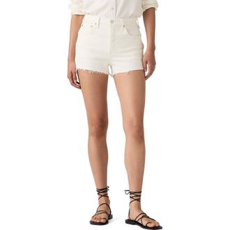 Levi's 501 Original High Waist Denim Cutoff Shorts in Disco Nights Cut Hem Stf at Nordstrom, Size 24