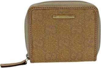 Gucci Pre-owned Wallets, female, Beige, Size: ONE SIZE Pre-owned Vintage Canvas Wallet