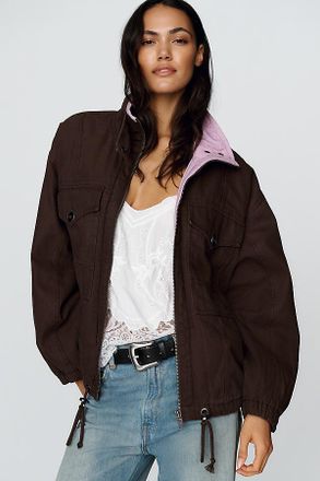 Pilcro 100% Cotton Utility Puffer Jacket