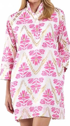 Jude Connally Helen Gilded Flora Dress In White Gold