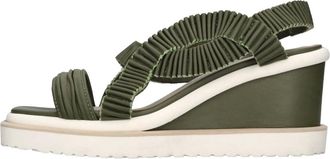 Patrizia Bonfanti Schoenen, Dames, Groen, 38 EU, Leer, Leila Sandalen