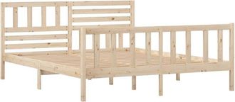 vidaXL Estructura Cama Doble Peque&ntilde;a Madera Maciza 135x190 Cm Vidaxl