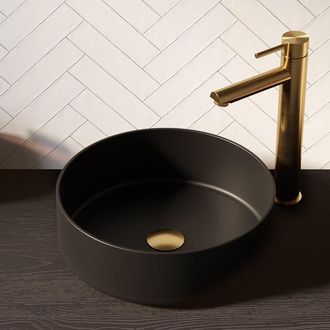 Marcel Breuer Circle waskom - 36x36cm - rond - keramiek - mat zwart