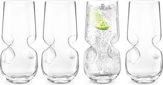 Final Touch Bubbles Seltzer Bubbly Beverage Glasses, Set of 4 in Clear at Nordstrom
