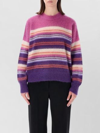 Isabel Marant mohair crew neck striped knit sweater