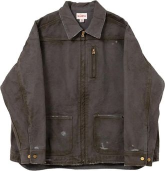 Bows & Arrows Giacca denim effetto vissuto con tasche - Grigio