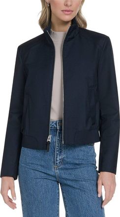 Cole Haan Pin Stripe Rain Bomber Jacket