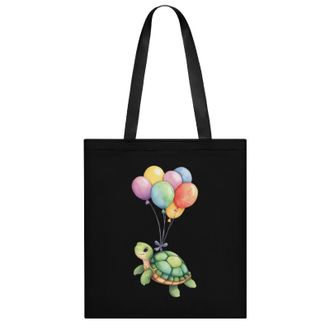 Generic Turtle And Balloons Womens Tote Casual Shopping Bag Lightweight Shoulder Bags Hobos Handbag for Work Travel Daily 35x40cm