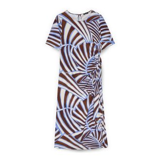 Fiorella Rubino Vestito midi con stampa e nodo - - Dresses - Donna - Marrone - L