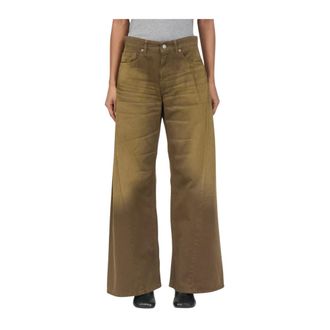Maison Margiela Wide Leg Jeans - Jeans - Mujer - Marr&oacute;n - W30