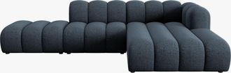 MICADONI 5-Sitzer Design Modul Ecksofa Lupine mit Eckteil rechts - Chenille-Bezug