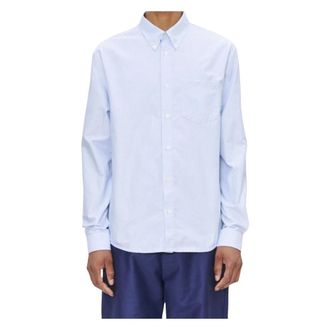 A.P.C. A.p.c., Heren, Overhemden, Blauw, Maat: S Katoen