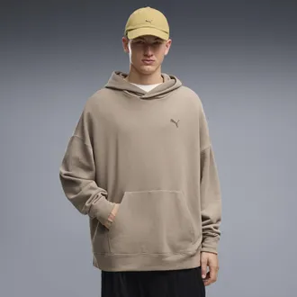 Puma Felpa con cappuccio oversize Essentials da uomo, Accessori, Beige, XXL