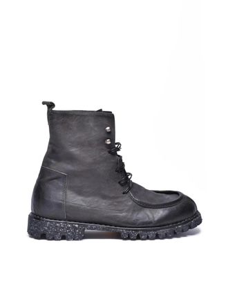 Ernesto Dolani Grey Leather Rubber Mens Leather Boot